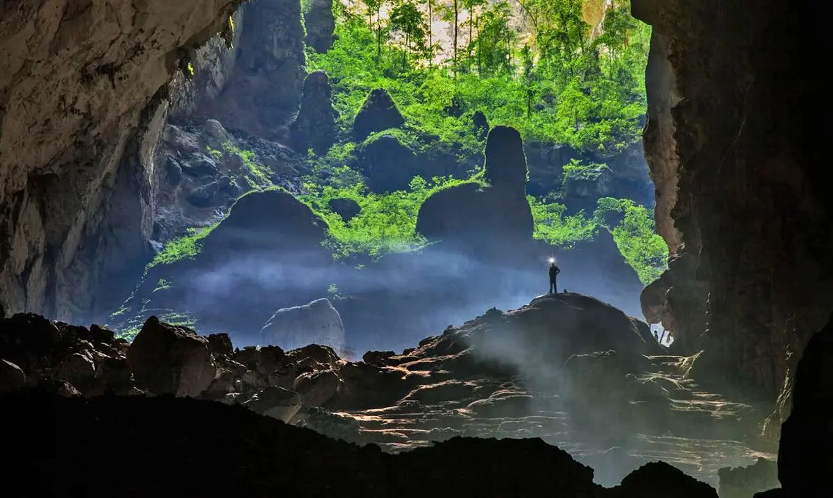 Magnificent panoramic view of Son Doong Cave, the world's largest cave in Vietnam